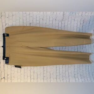 *Sold* Polo Ralph Lauren Silk Cotton Flat Front Khaki Chinos - side buckles $185